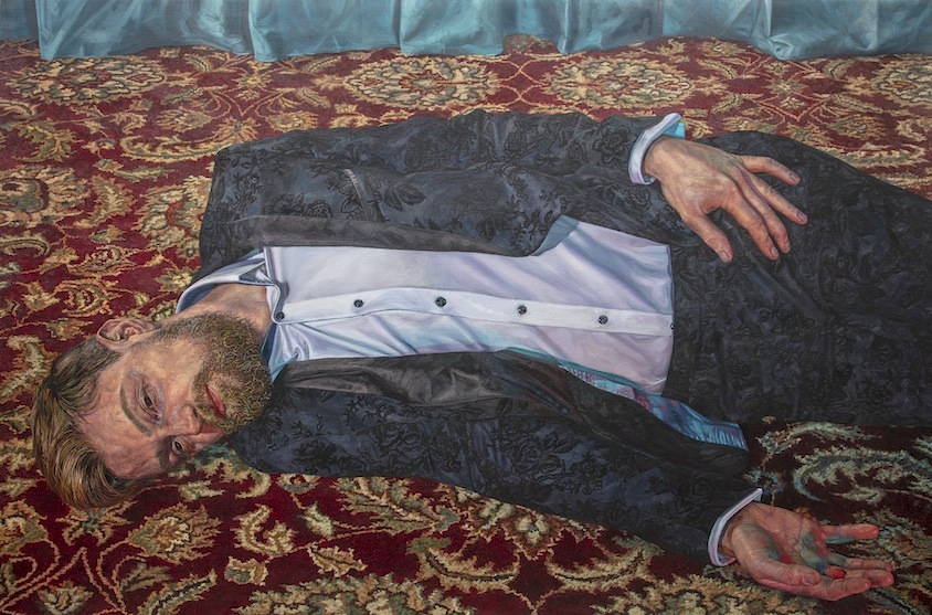 Ian Cumberland: The All Consuming Selfie, 2018, oil on linen, 100 x 150 cm 

